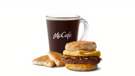Steak Æg Ost Biscuit Måltid Steak Æg Ost Biscuit Måltid