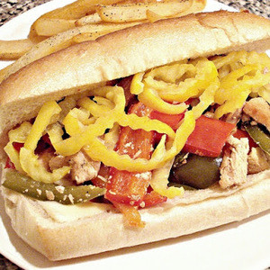 Kylling Cheesesteak Kylling Cheesesteak