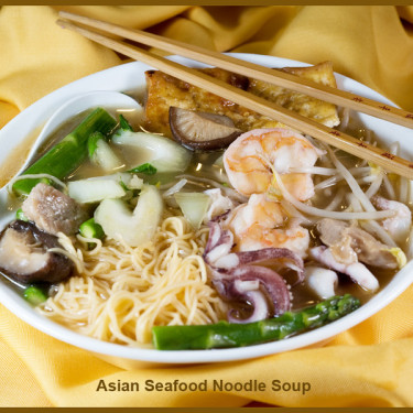 Fisk Og Skaldyr Nudelsuppe Fisk Og Skaldyr Nudelsuppe